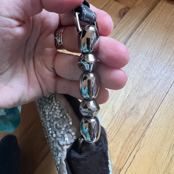 Dior by John Galliano Malice Silver Beaded Shoulder Bag Vintage - Picture 9 of 12